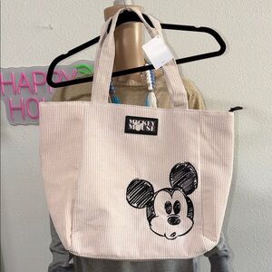 Mickey Mouse Cream Denim Tote Bag